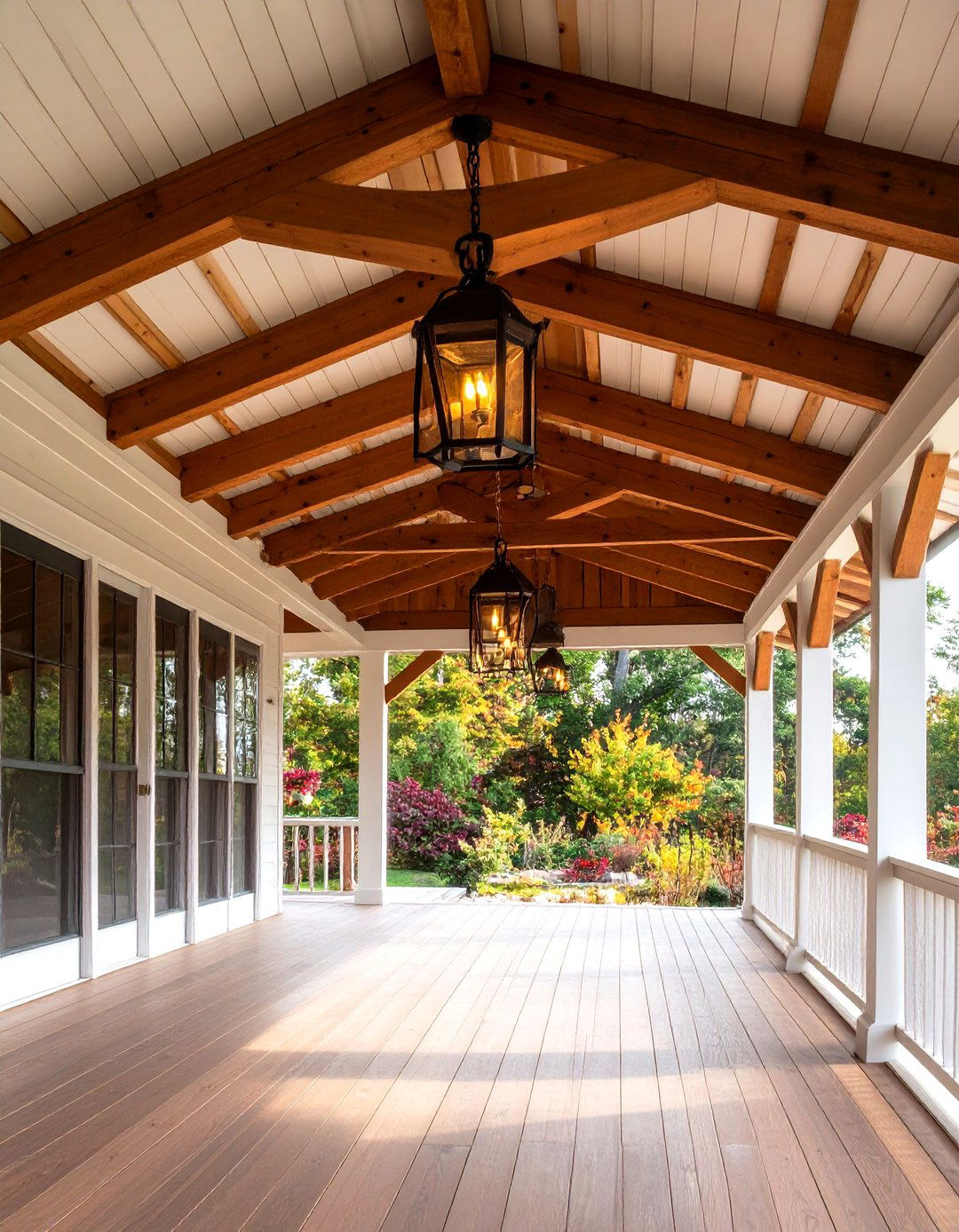 Exposed Rafter Shed Roof Porch - 20 Shed Roof Porch Design Ideas