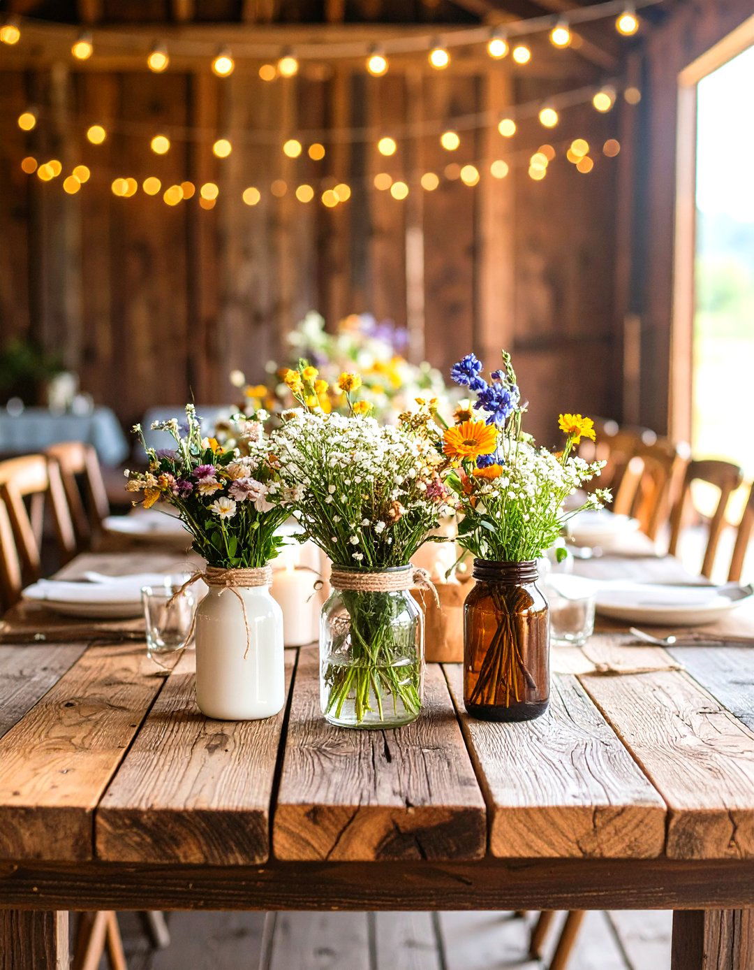 Exposed Wood Wedding Table Rustic - 20 Wedding Table Decoration Ideas