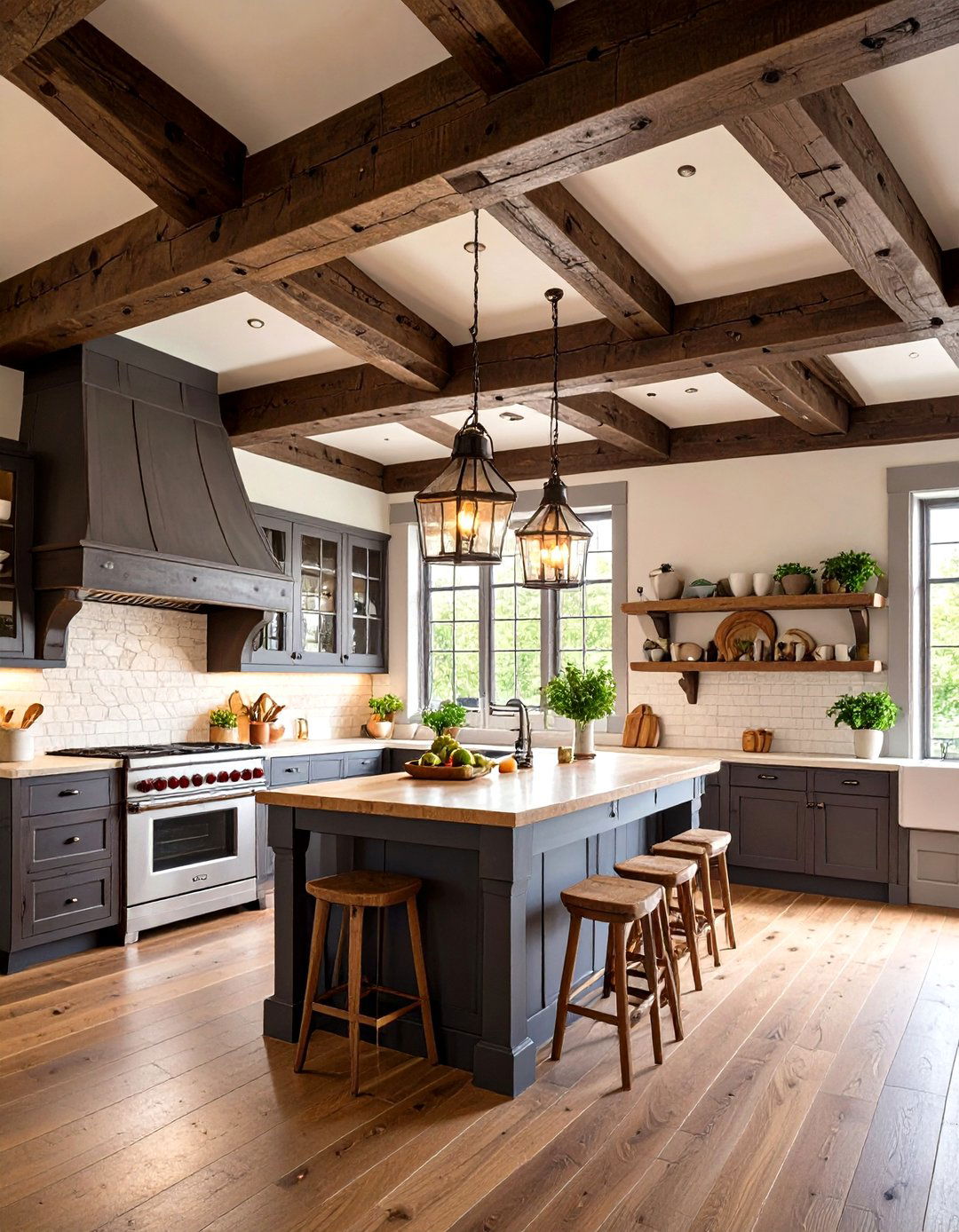 Exposed Wooden Beams - 20 Tudor Kitchen Ideas