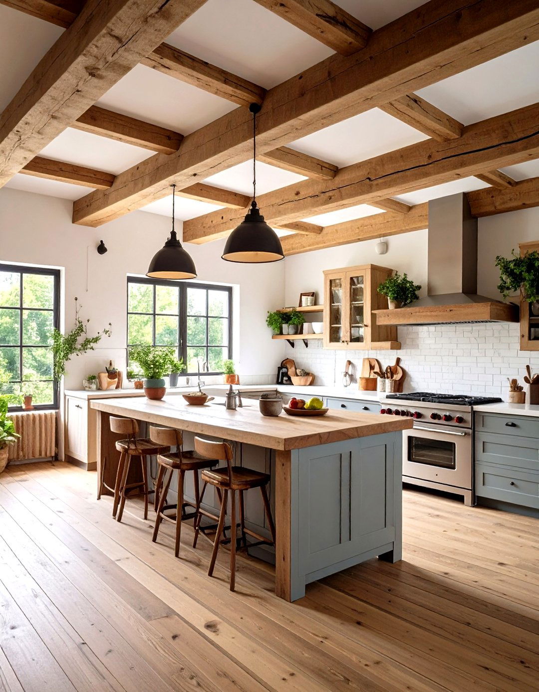 Exposed Wooden Beams - 20 Tuscan Kitchen Design Ideas