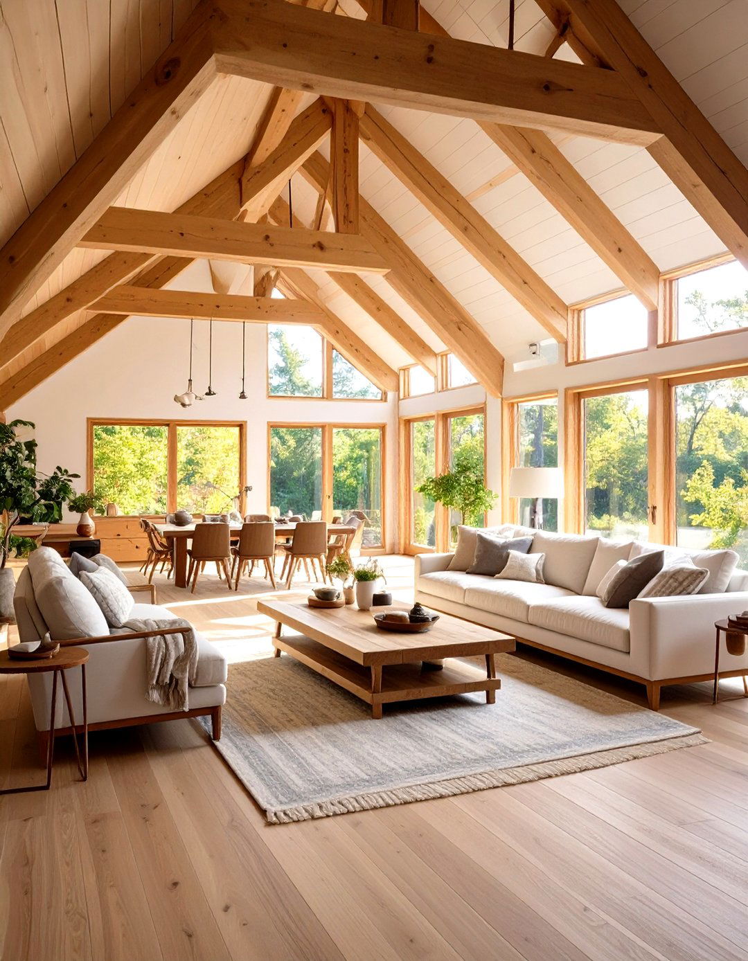 Exposed Wooden Beams for Rustic Charm - 20 Vaulted Ceiling Ideas