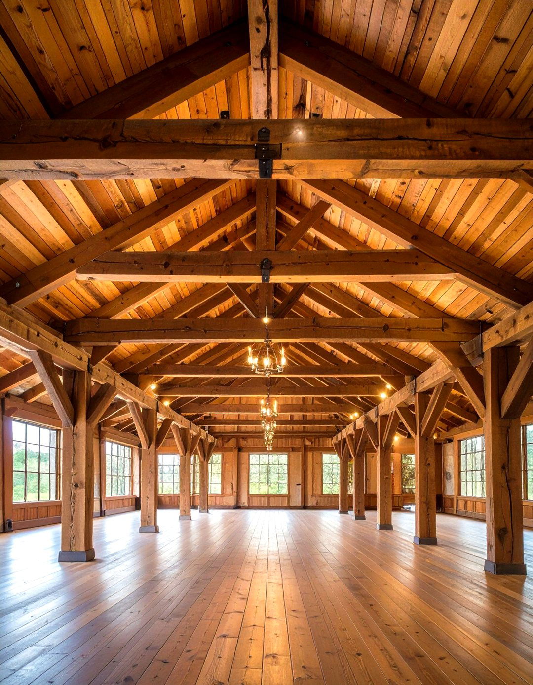 Exposed Wooden Beams in Barndominium Ceilings - 20 Rustic Barndominium Interior Design Ideas
