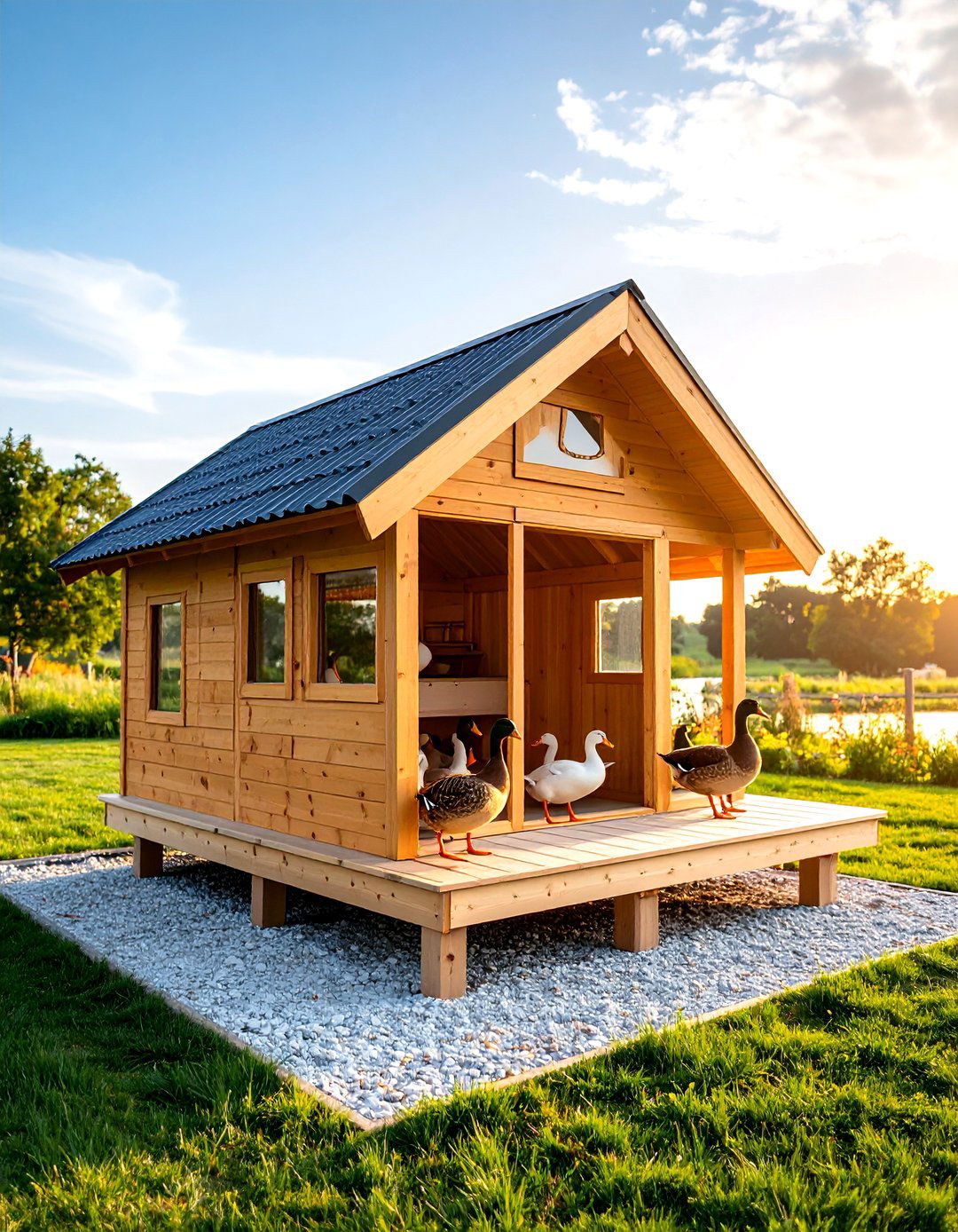 Extra Roomy Duck House for Large Breeds Like Pekins - 20 Duck House Ideas