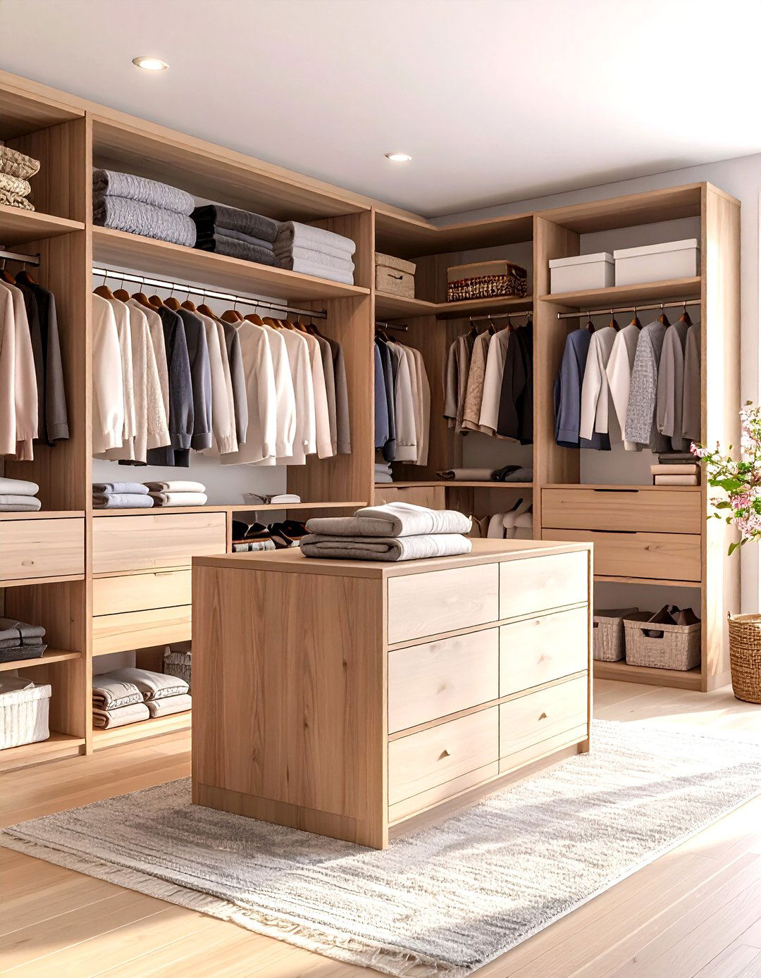 Fabric Drawer Mixed Closet Island - 20 Closet Island Ideas