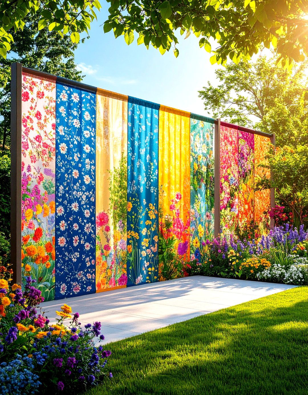 Fabric Garden Divider Screens - 20 Garden Divider Ideas