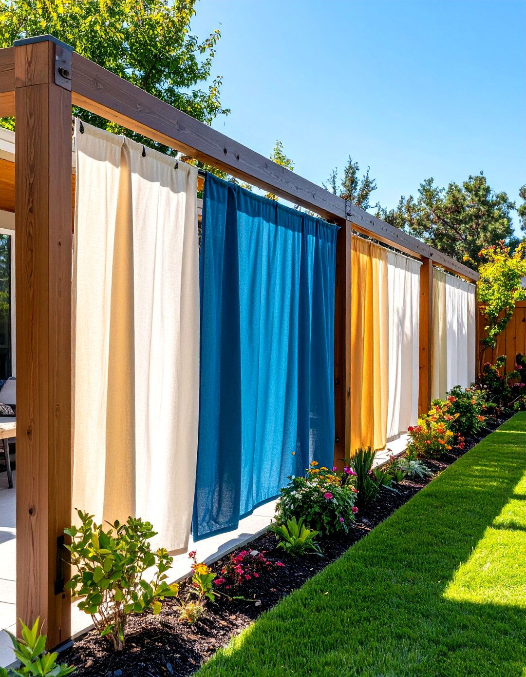 Fabric Privacy Screen Fence Ideas - 20 Cheap Privacy Fence Ideas