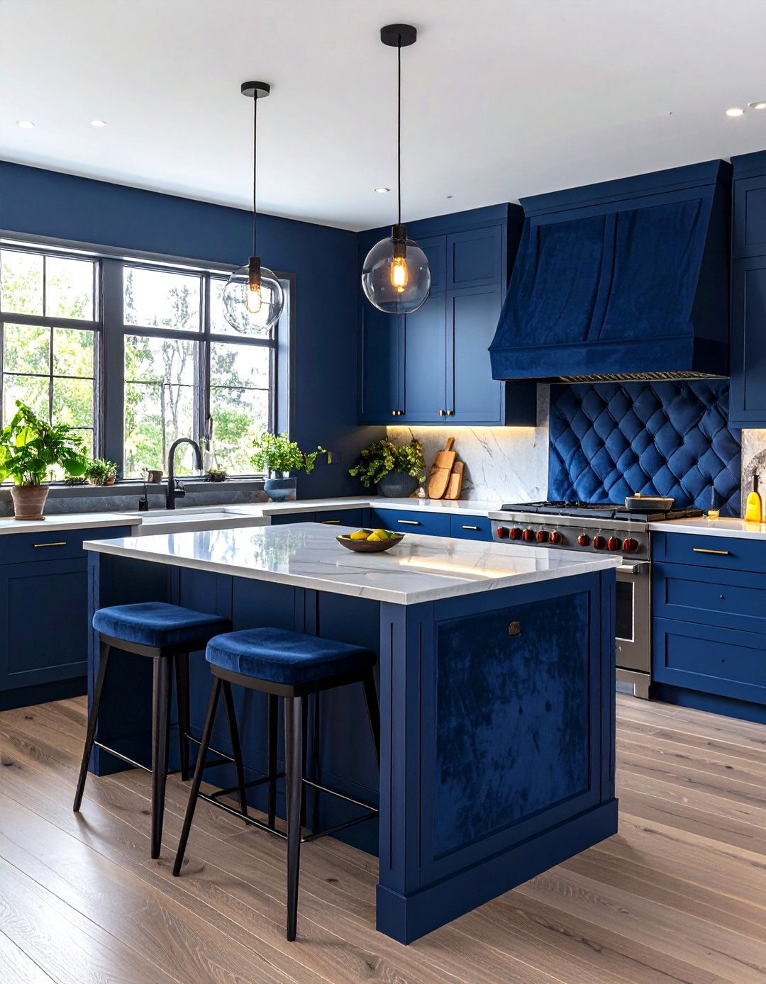 Fabric Upholstered Kitchen Island Back Panel - 20 Kitchen Island Back Panel Ideas