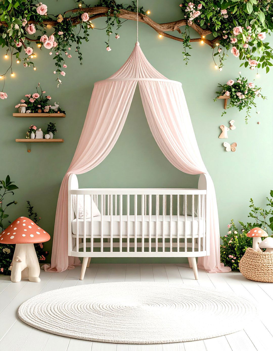 Fairy Garden Pink and Green Nursery - 20 Pink and Green Nursery Ideas