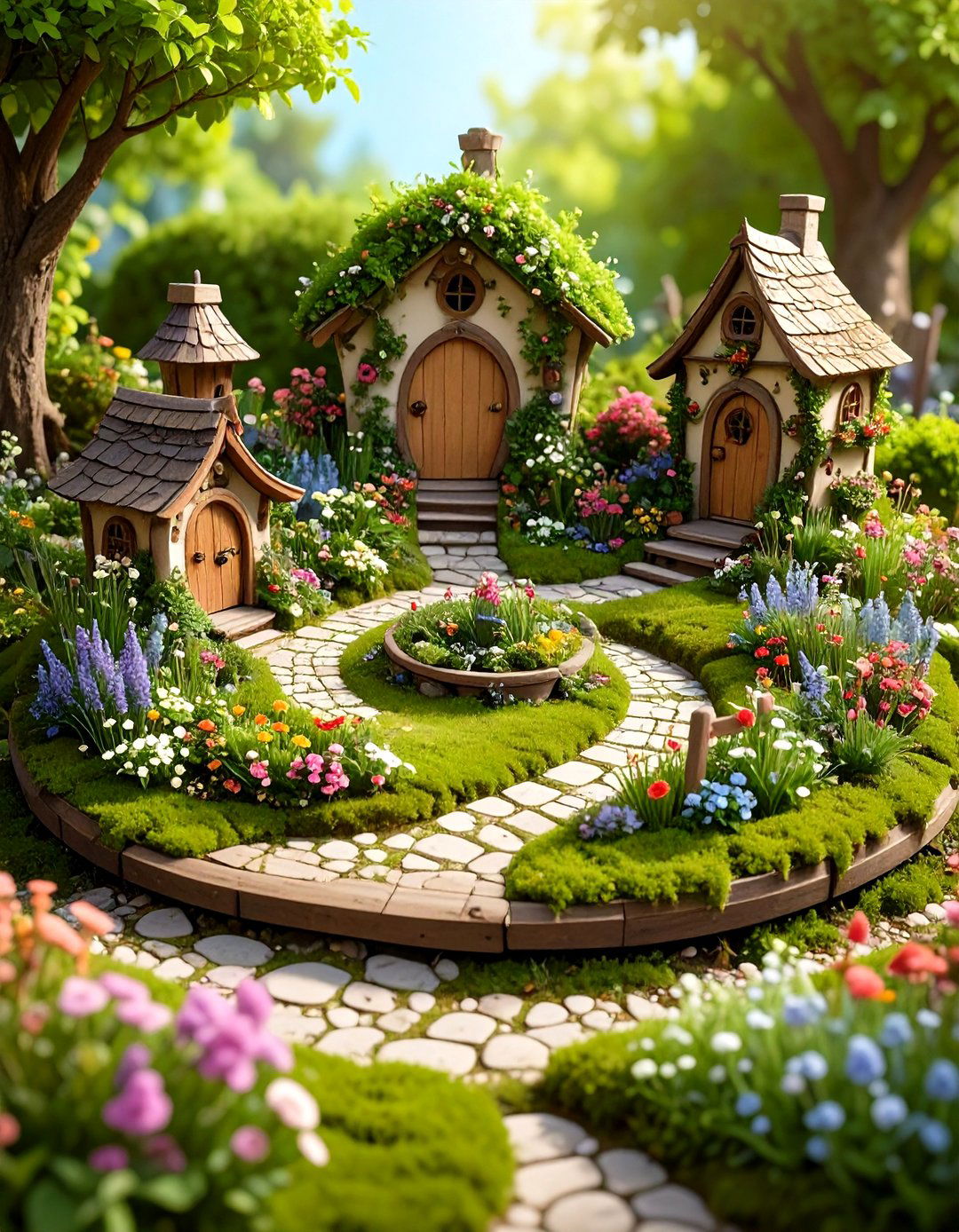 Fairy Garden Round Garden Bed - 20 Round Garden Bed Ideas