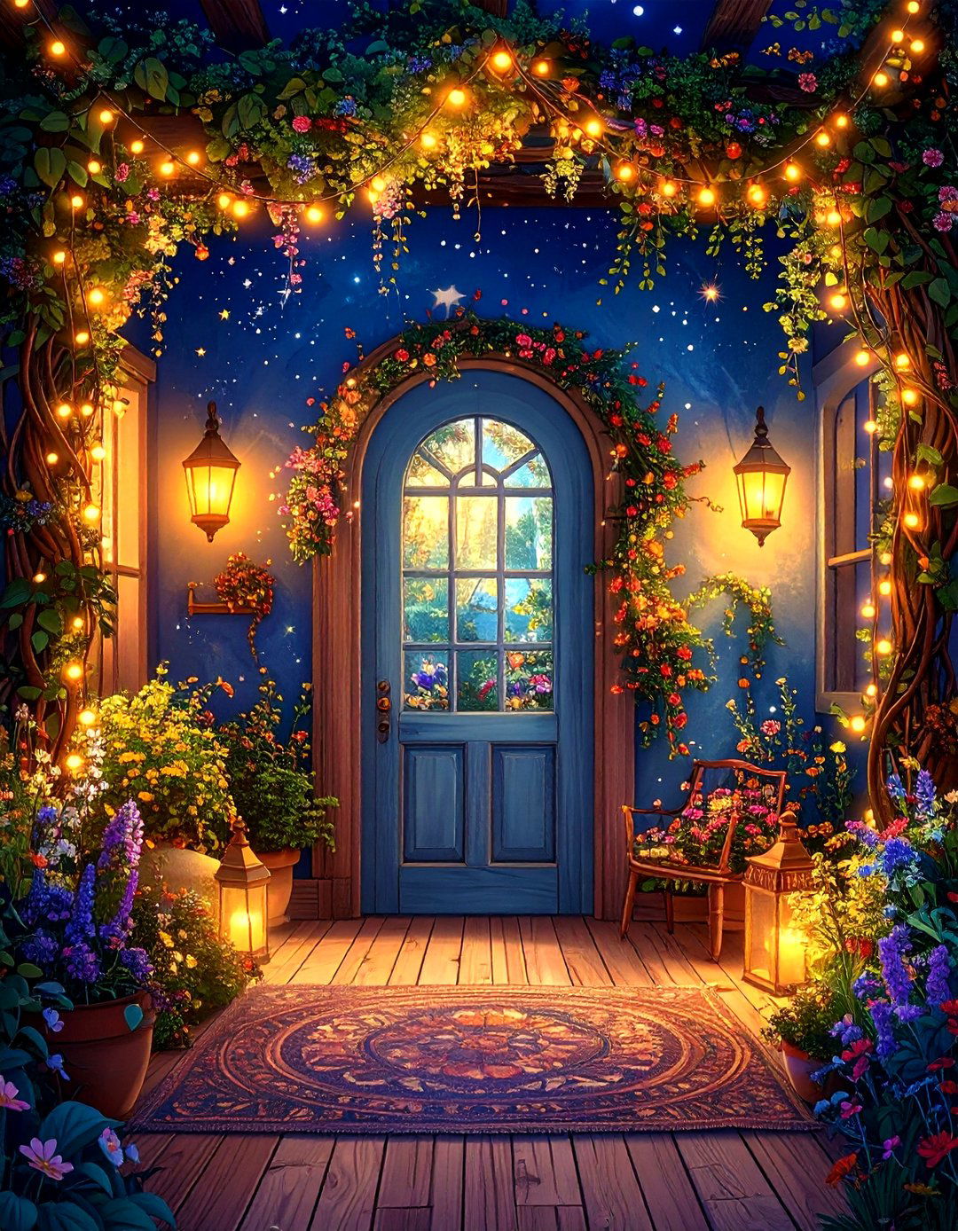 Fairy Light Magic Witchy Living Room Illumination - 20 Witchy Living Room Ideas