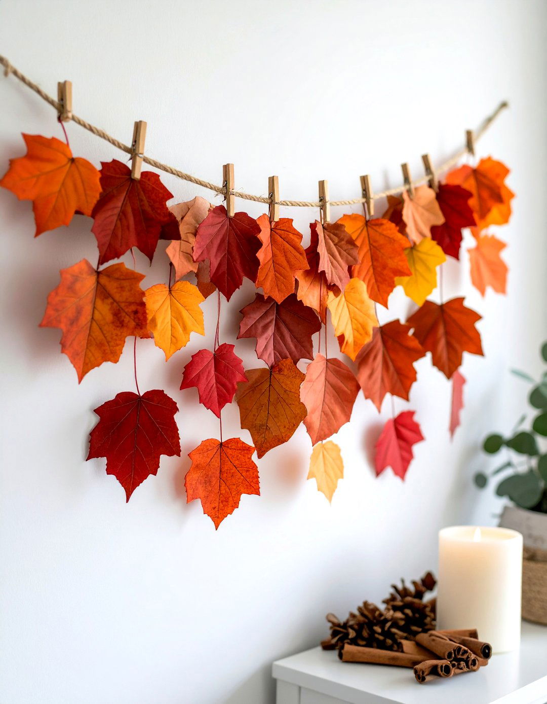 Fall Leaf Garland - 20 Thanksgiving Decor Ideas