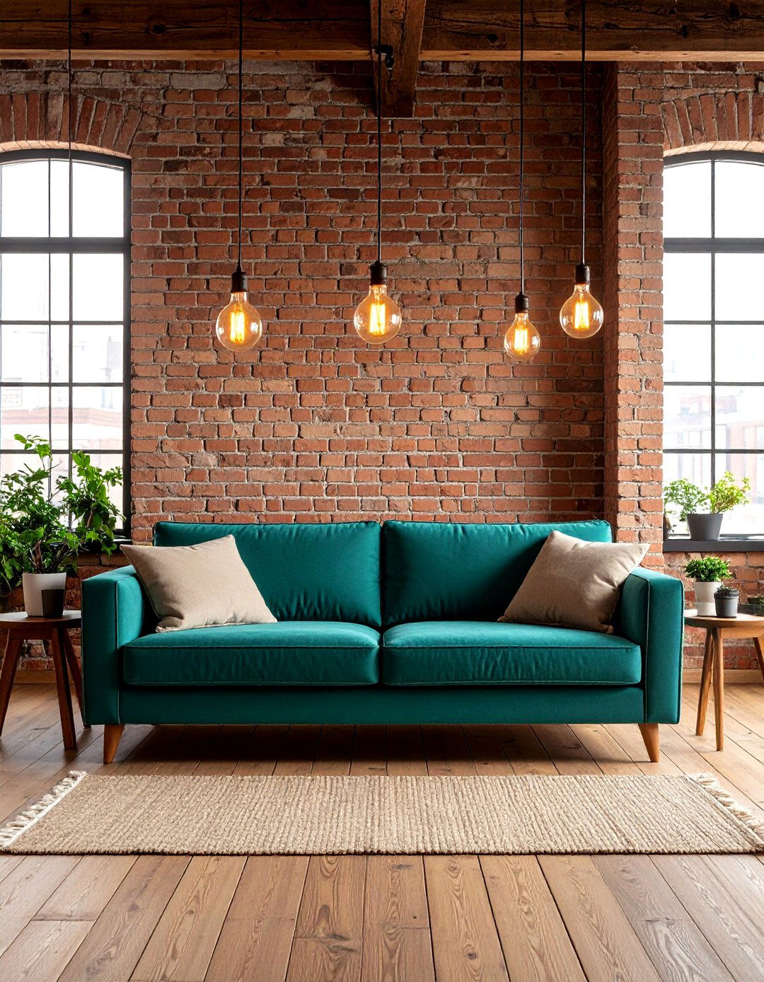 Family Friendly Functional Space - 20 Teal Couch Living Room Ideas