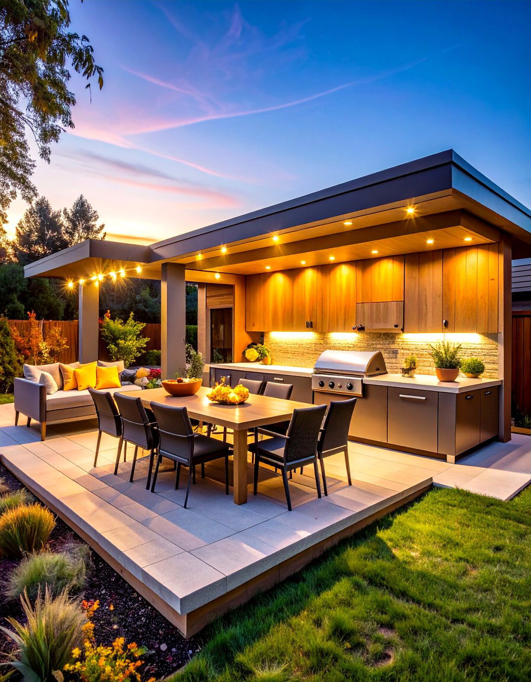 Family Friendly L Shaped Outdoor Kitchen - 20 L Shaped Outdoor Kitchen Ideas