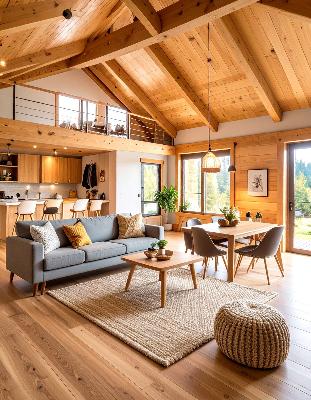 Family Friendly Log Cabin Layout Design - 20 Log Cabin Interior Design Ideas