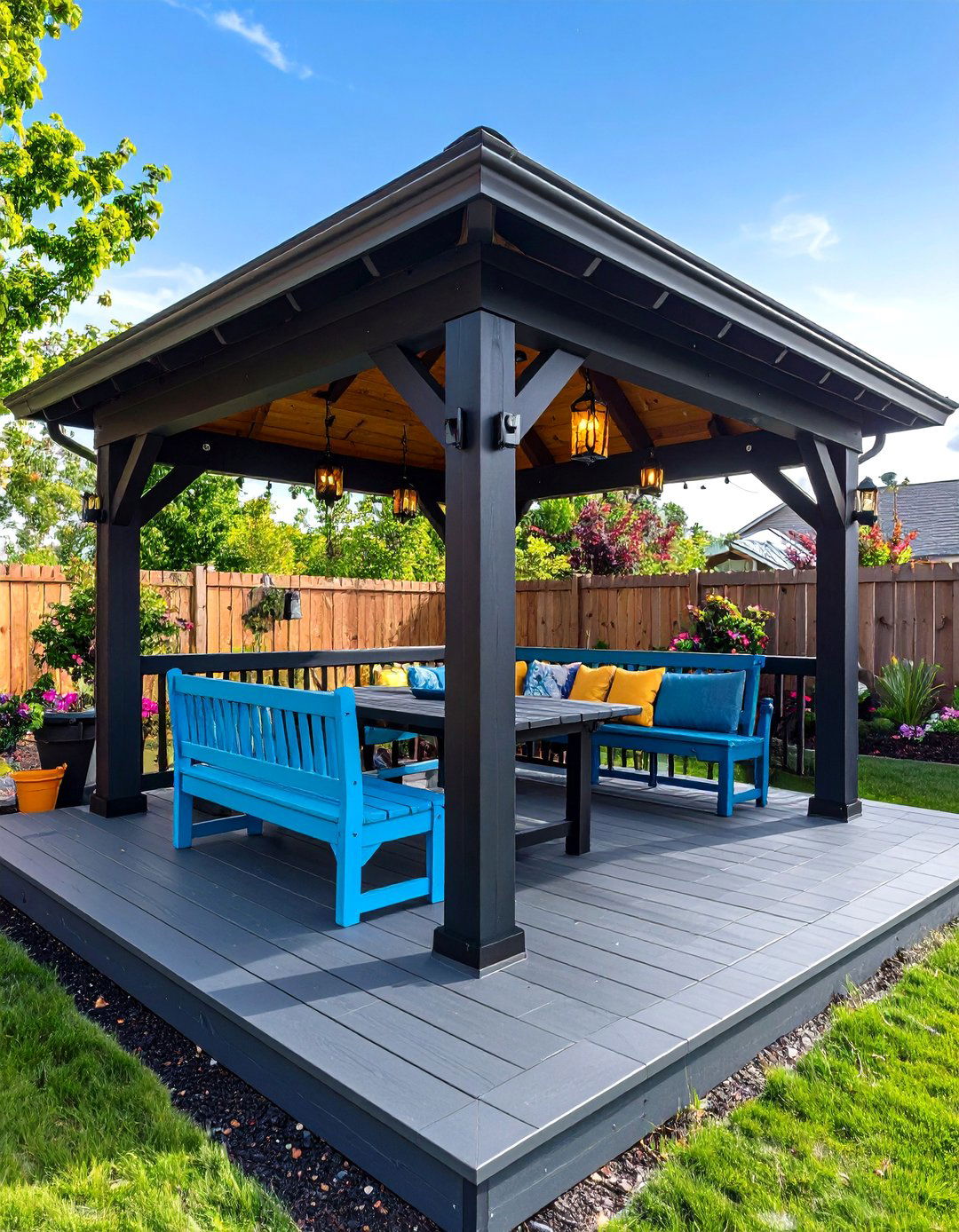 Family Friendly Play View Gazebo - 20 Gazebo on Deck Ideas