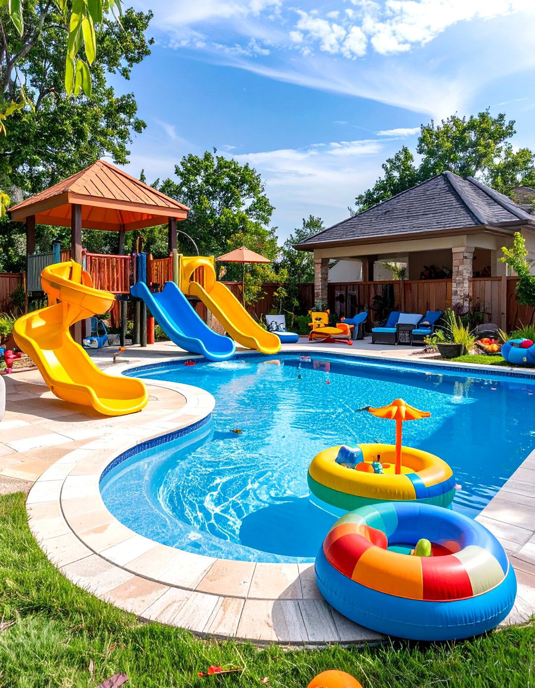 Family Friendly Pool Patio with Play Areas and Safety Features - 20 Pool Patio Ideas