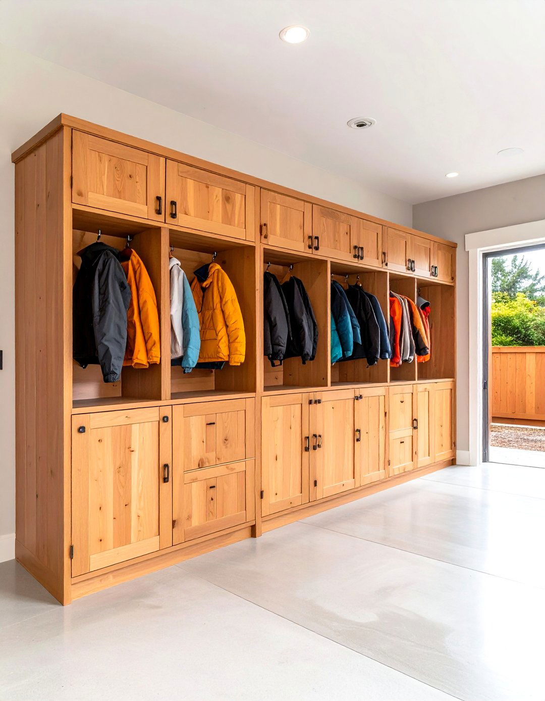 Family Locker Style Garage Entryway Storage - 20 Garage Entryway Ideas
