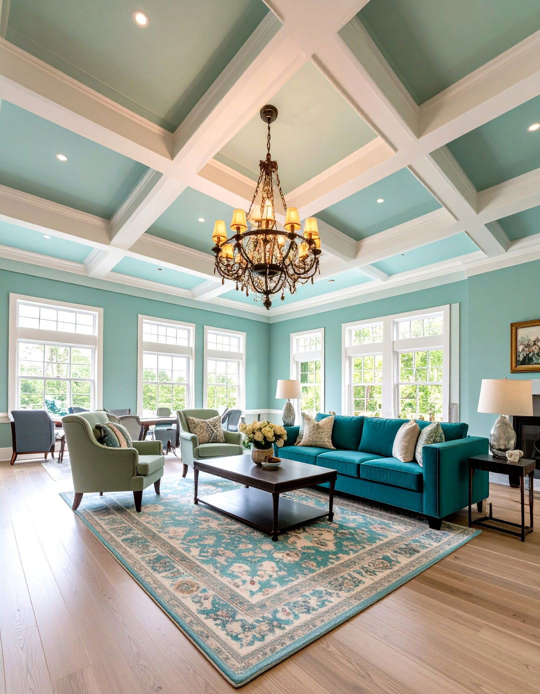 Family Room Statement Ceiling Design - 20 Family Room Ideas