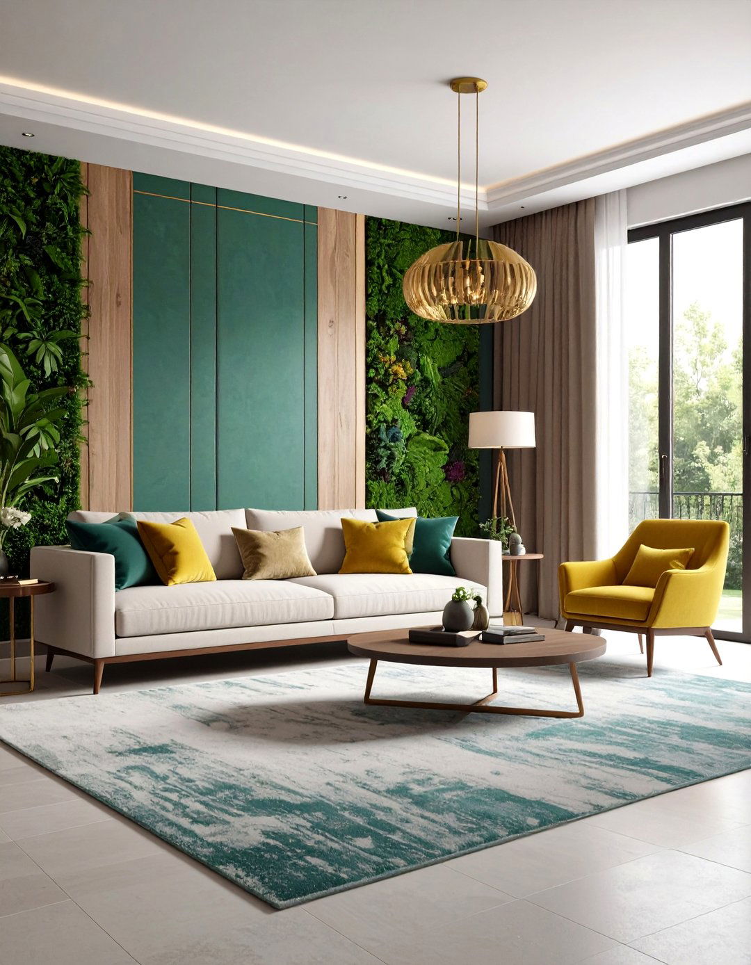 Family Room Textured Wall Feature - 20 Family Room Ideas