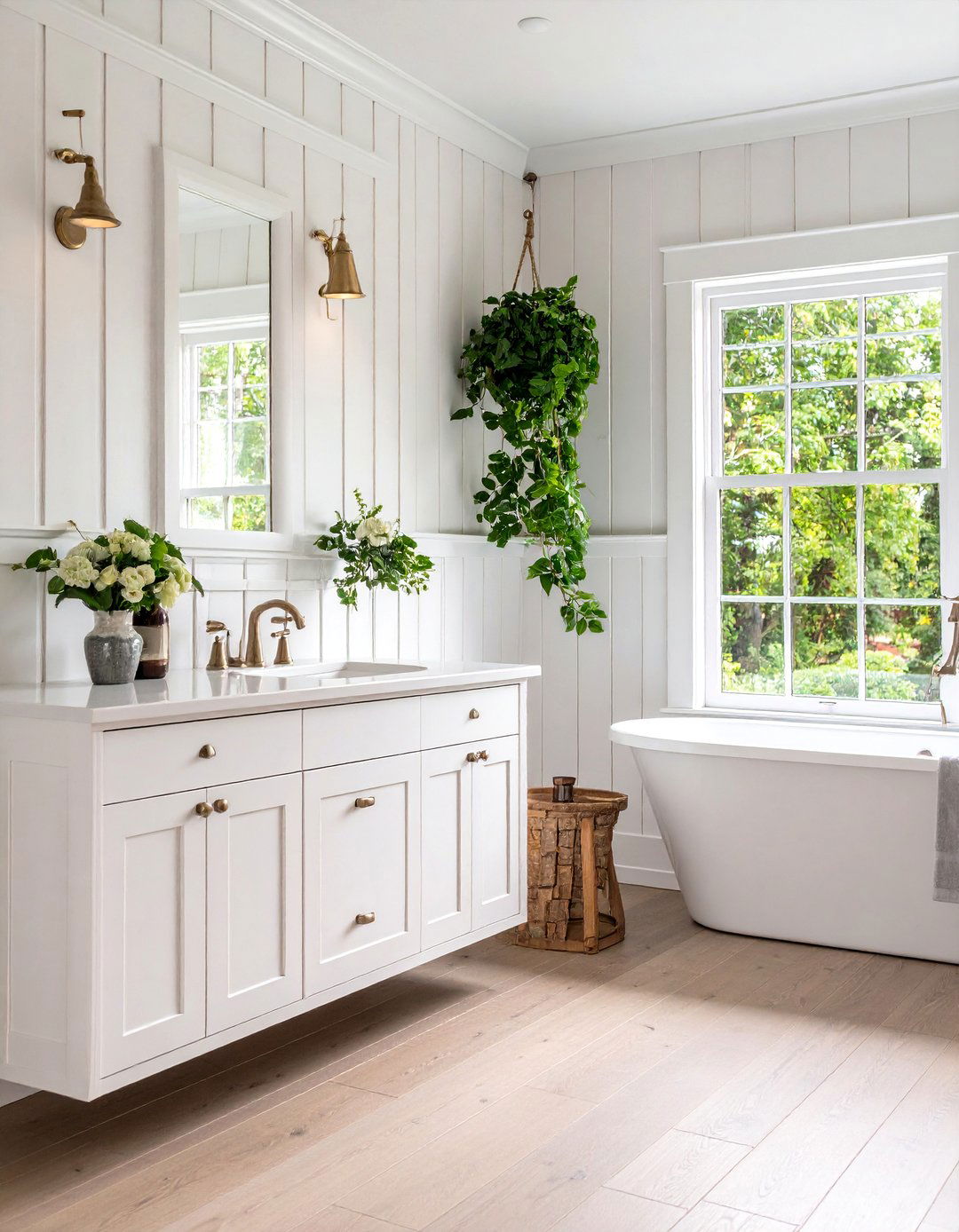 Farmhouse Bathroom Beadboard Wainscoting - 20 Farmhouse Bathroom Ideas
