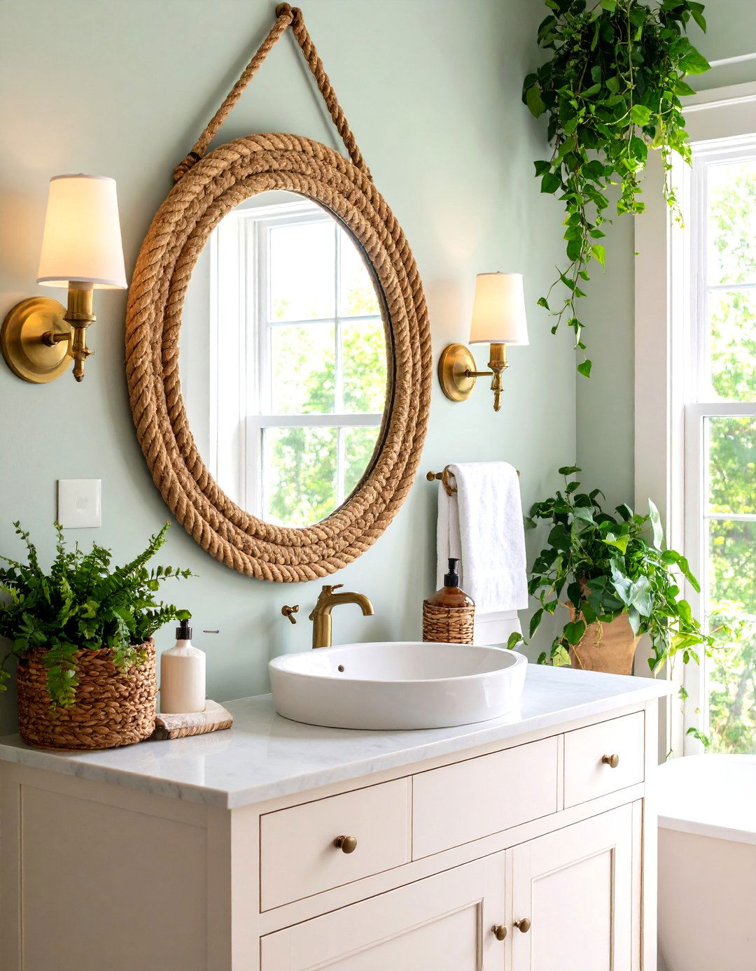 Farmhouse Bathroom Vintage Mirror Styling - 20 Farmhouse Bathroom Ideas