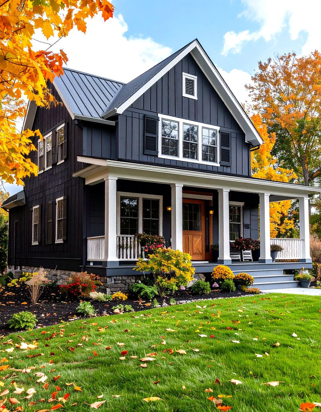Farmhouse Black Siding House - 20 black siding house ideas