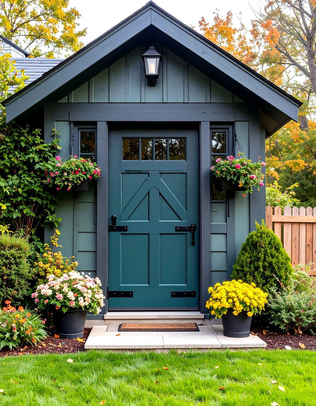 Farmhouse Cross Buck Charm - 20 Dark Gray Front Door Ideas