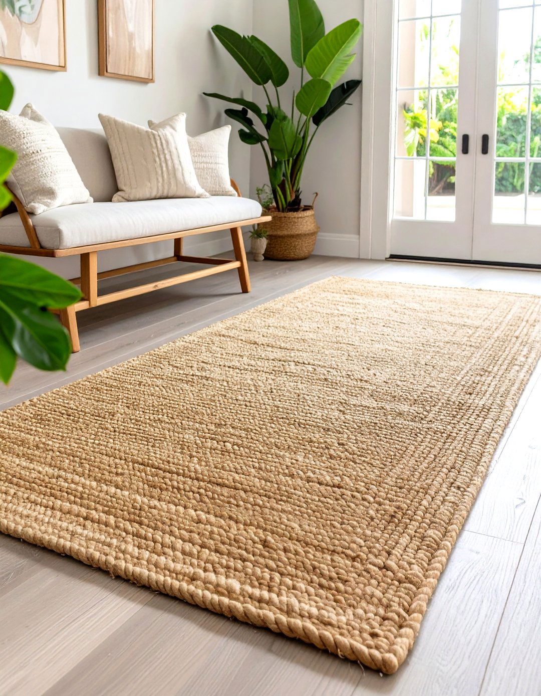 Farmhouse Entryway Jute Area Rug Placement - 20 Farmhouse Entryway Ideas