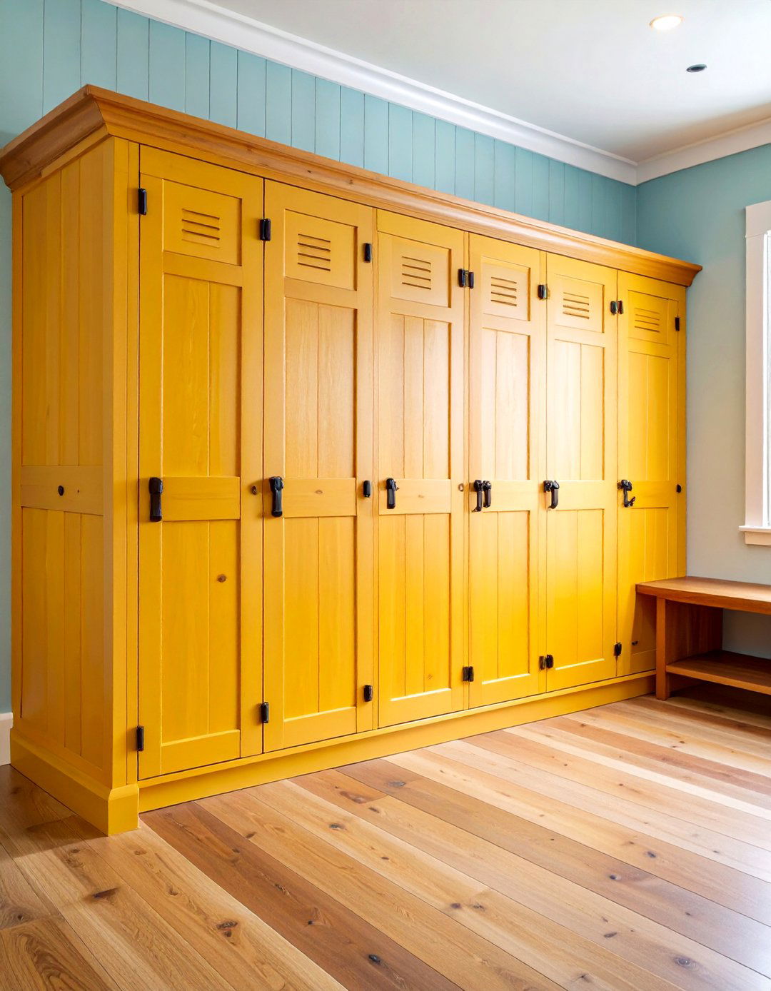 Farmhouse Entryway Mudroom Locker System - 20 Farmhouse Entryway Ideas