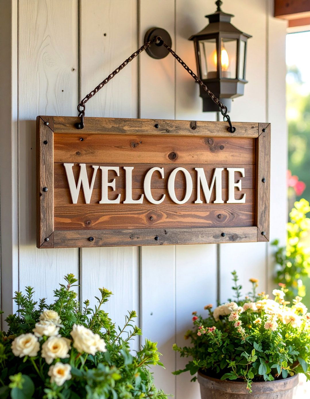 Farmhouse Entryway Welcome Sign Display - 20 Farmhouse Entryway Ideas