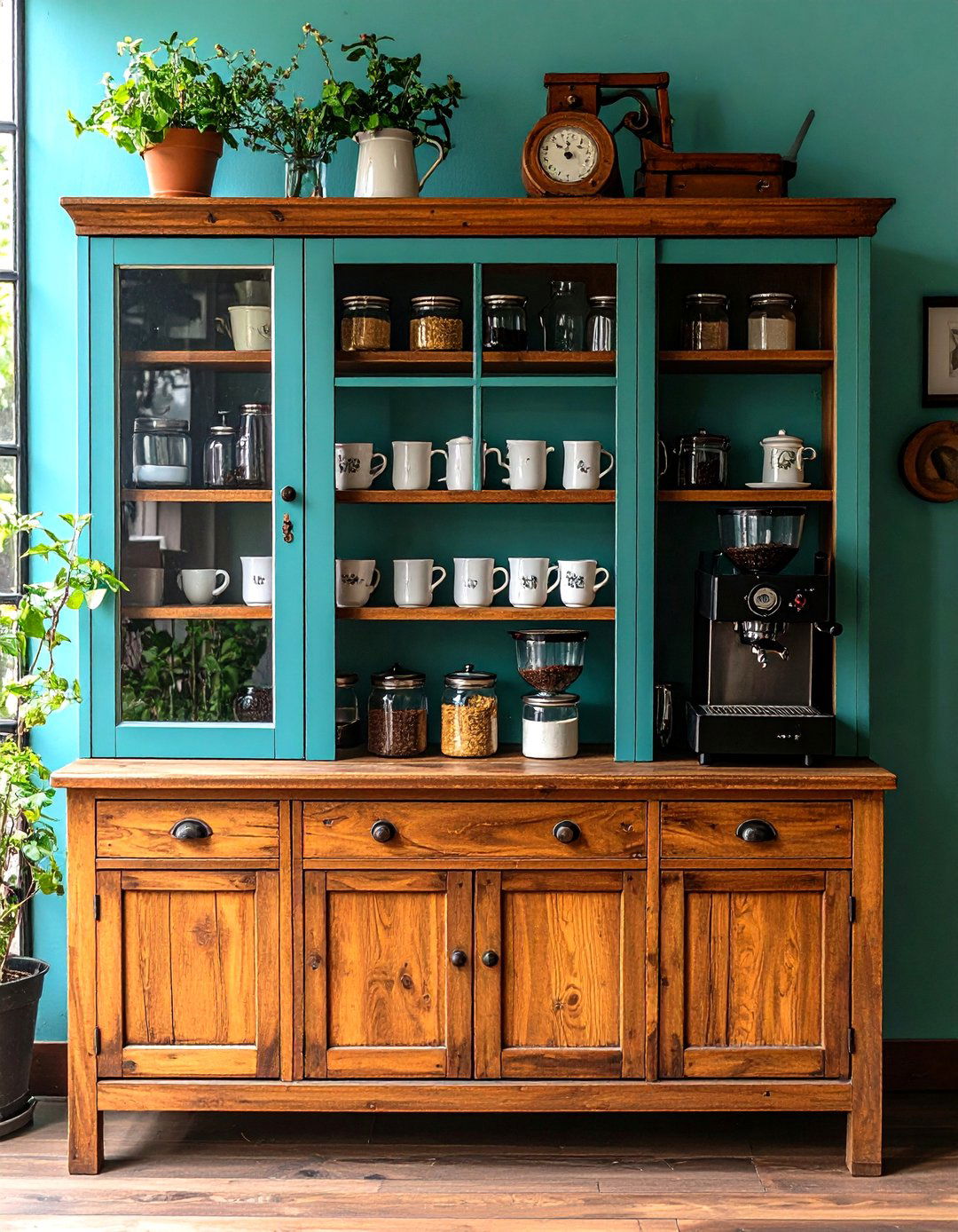 Farmhouse Kitchen Coffee and Beverage Stations - 20 Farmhouse Kitchen Ideas