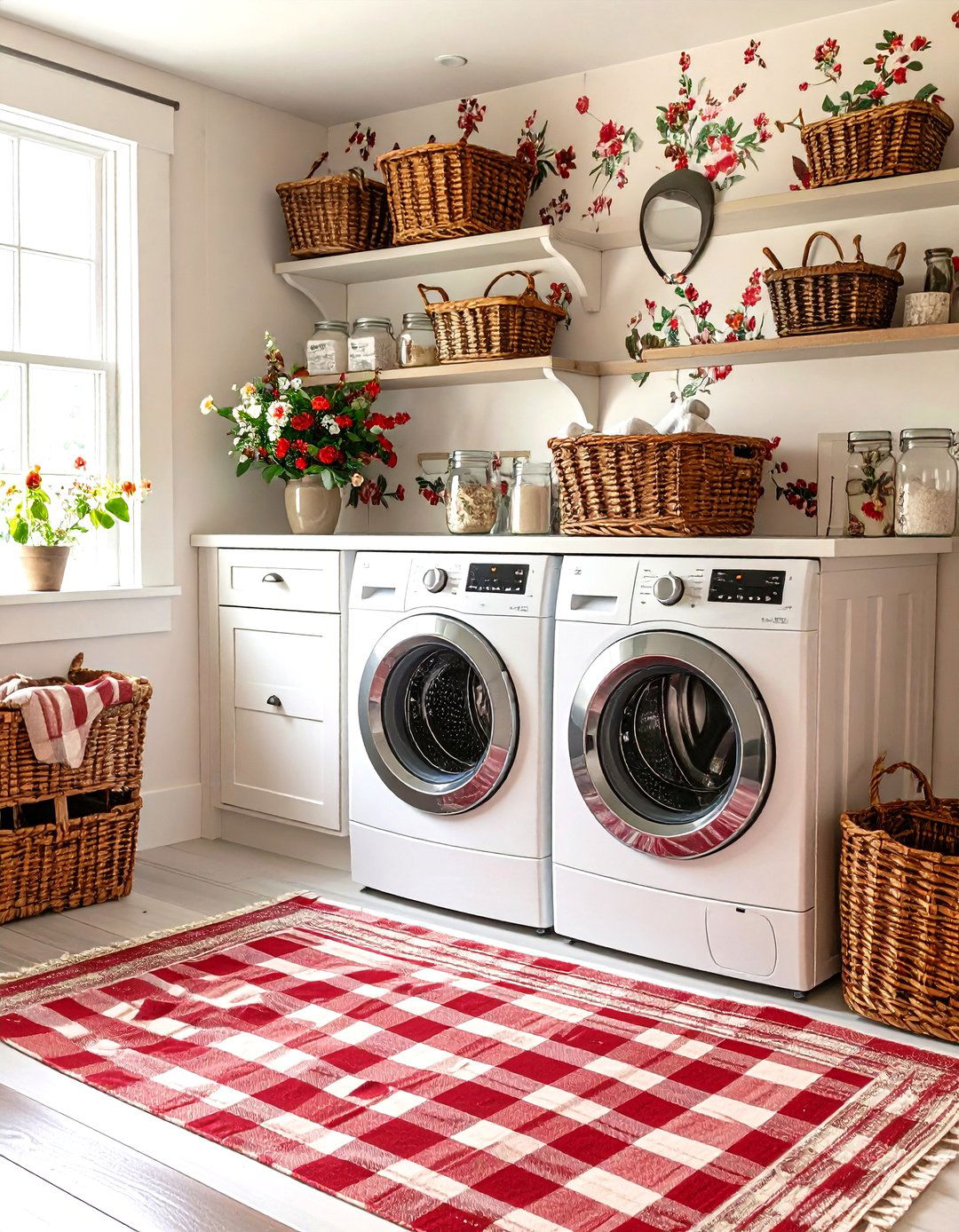 Farmhouse Laundry Room Wallpaper Comfort - 20 Laundry Room Wallpaper Ideas