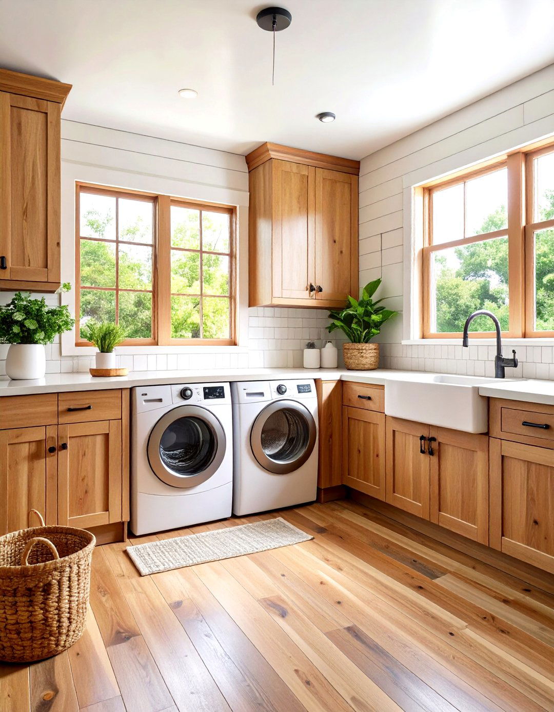 Farmhouse Modern Laundry Room Fusion - 20 Modern Laundry Room Ideas
