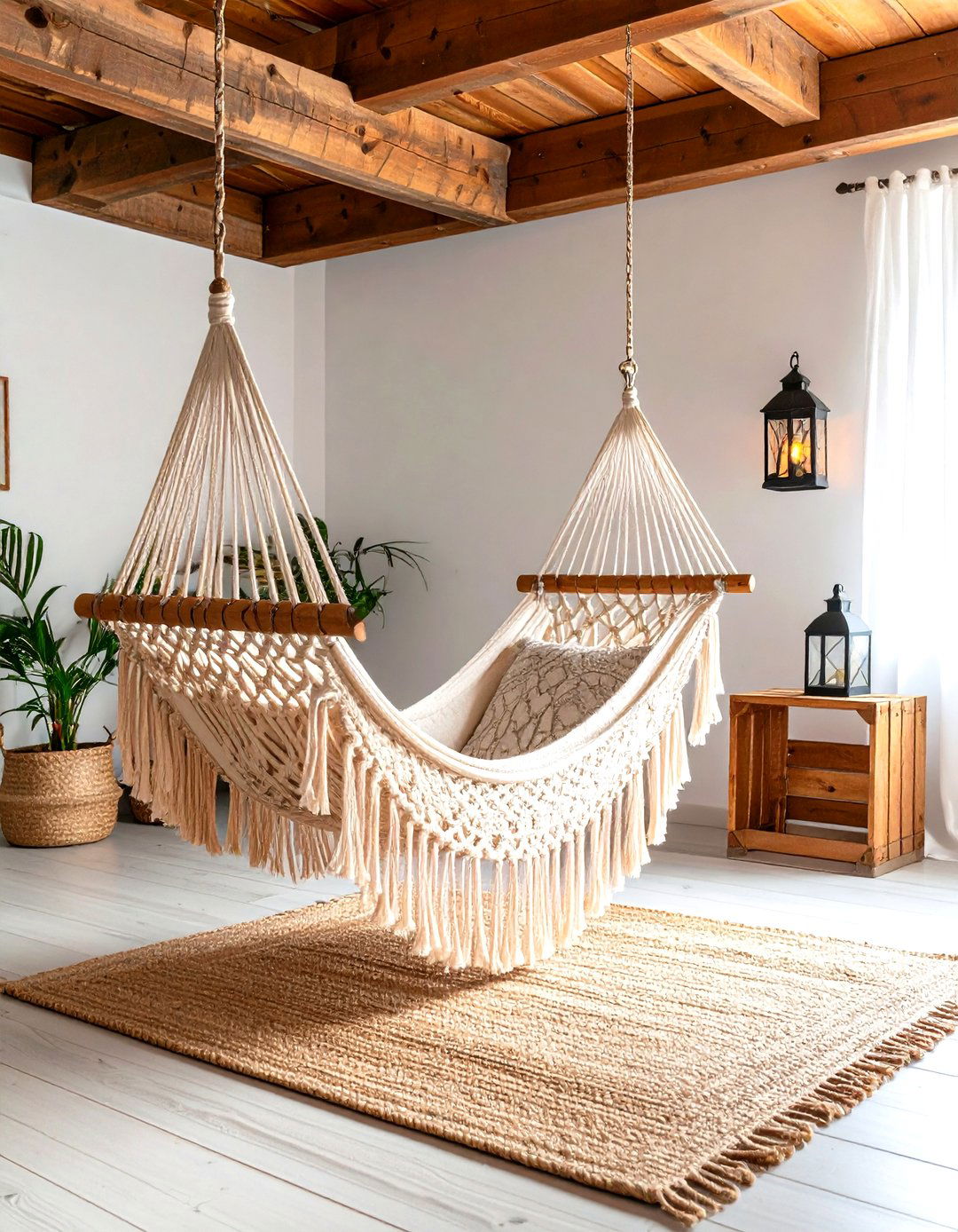 Farmhouse Patio Hammock Chair Corner - 20 Farmhouse Patio Ideas