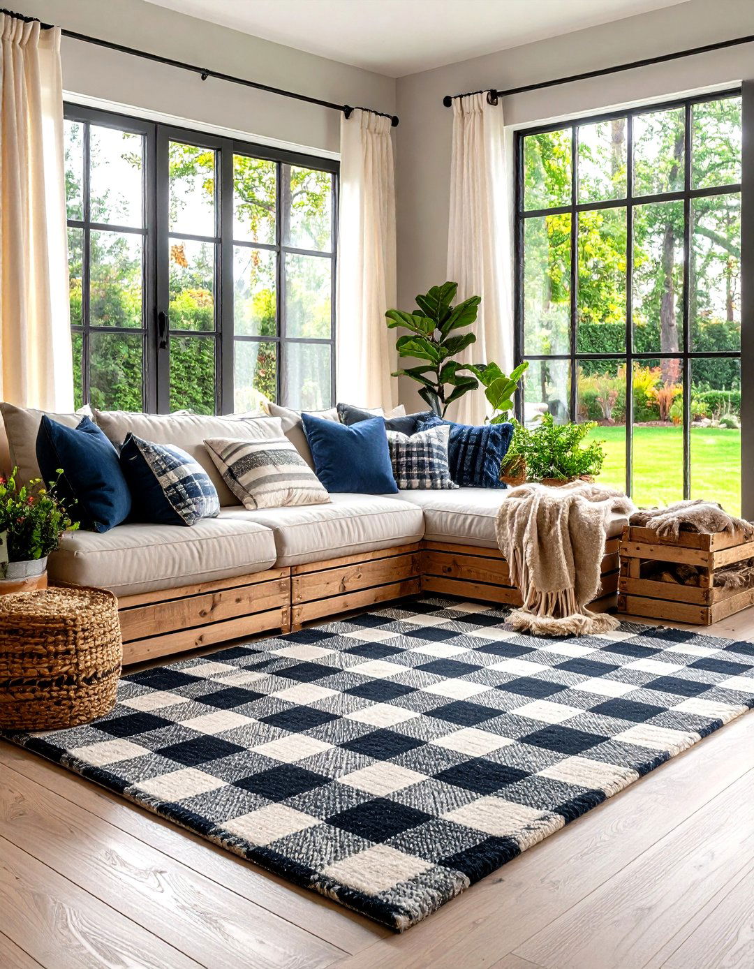 Farmhouse Patio Layered Textile Comfort - 20 Farmhouse Patio Ideas