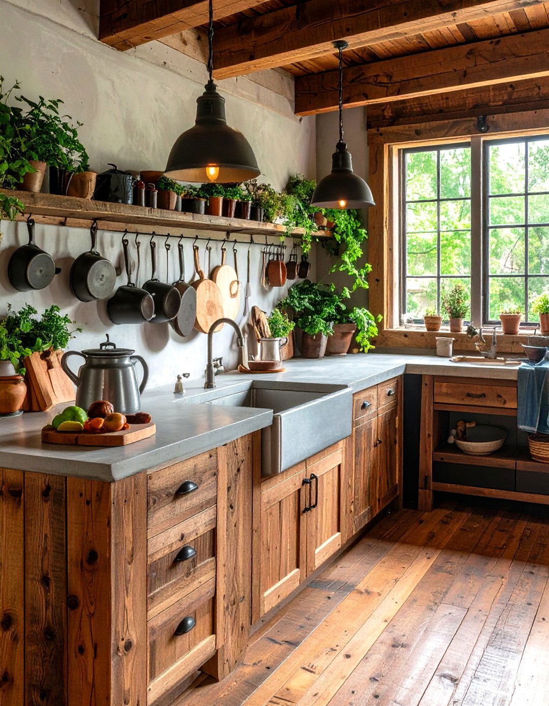 Farmhouse Patio Open Air Kitchen Counter - 20 Farmhouse Patio Ideas