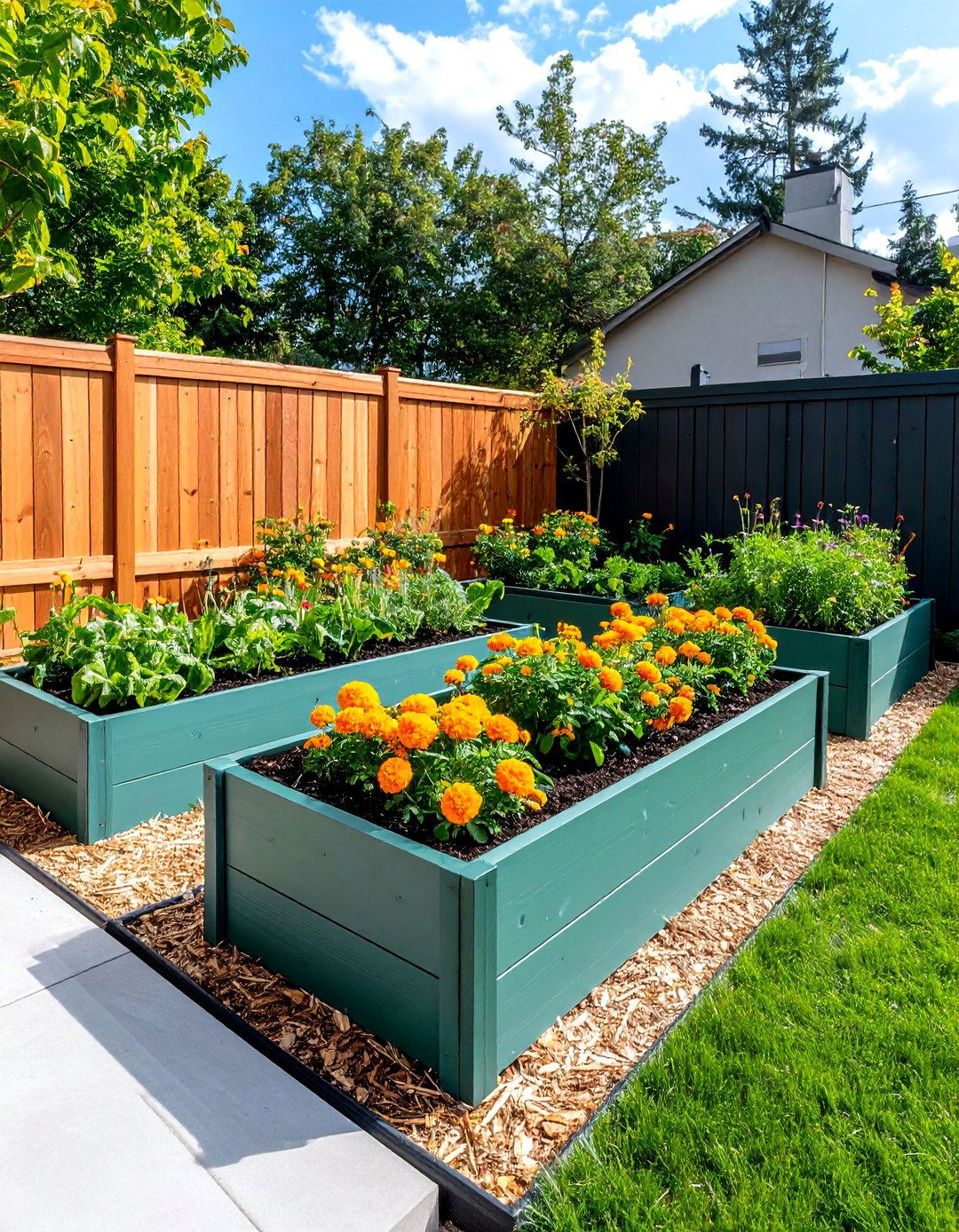 Farmhouse Patio Raised Vegetable Beds - 20 Farmhouse Patio Ideas