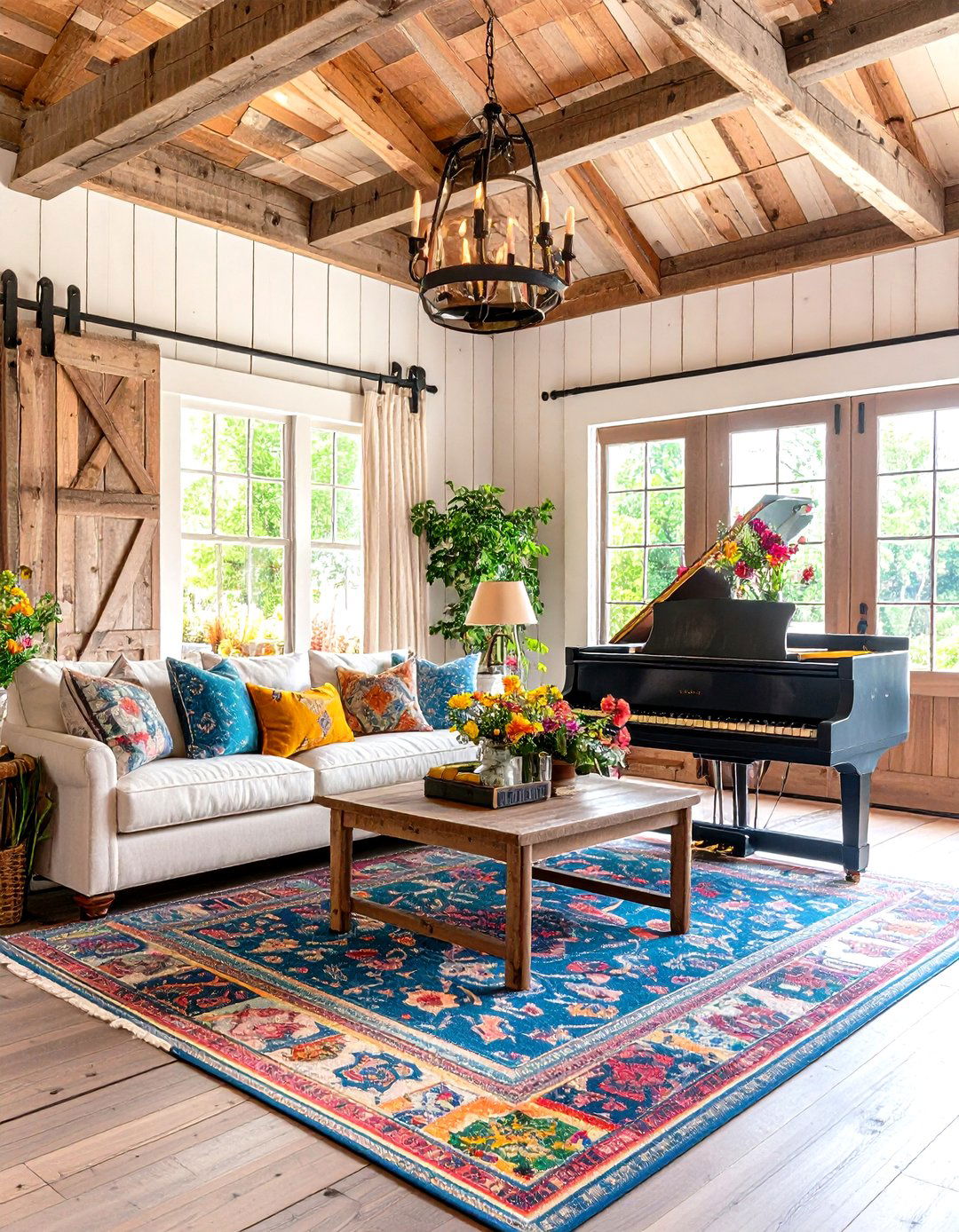 Farmhouse Piano Room - 20 Piano Room Ideas