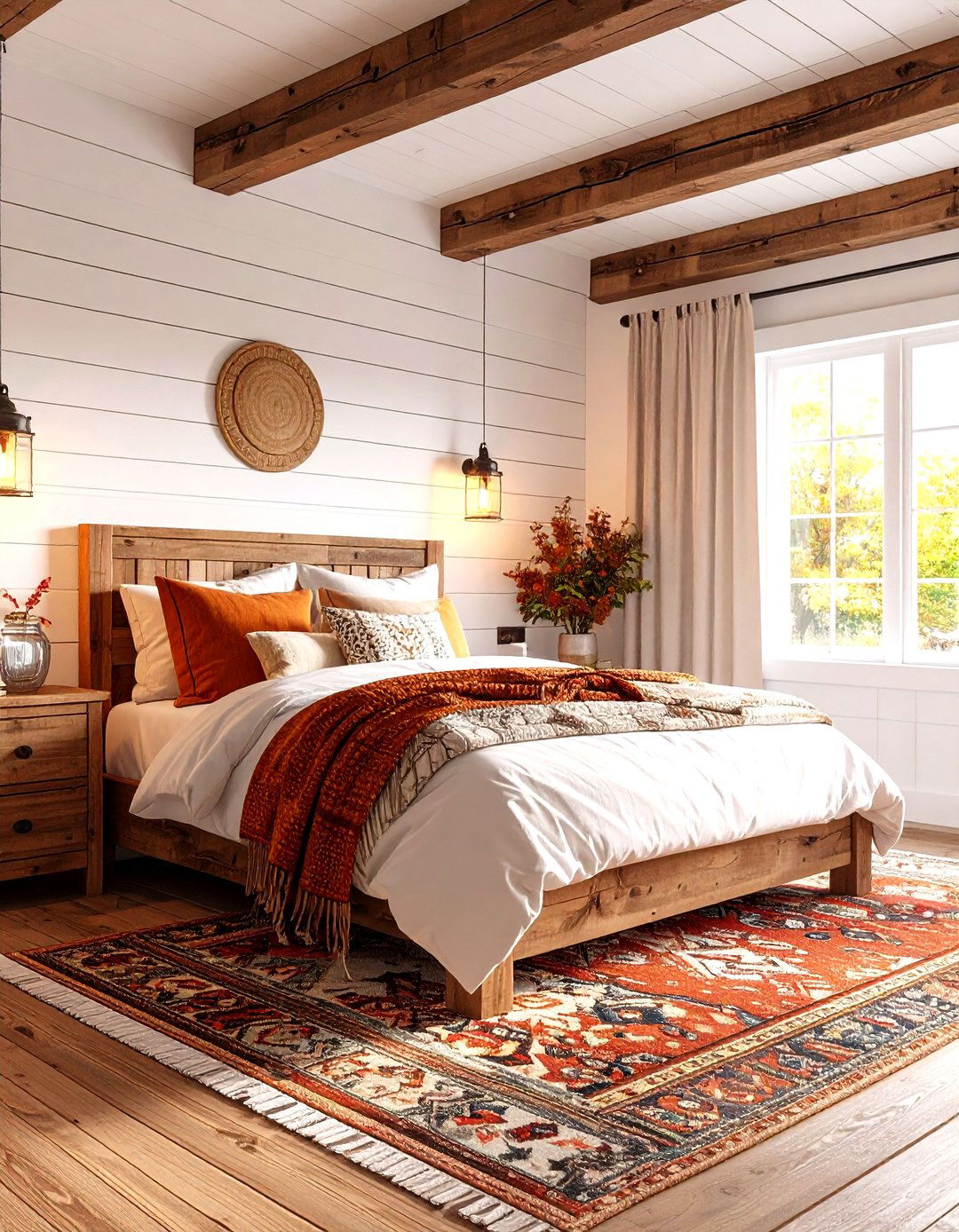 Farmhouse Rust Bedroom Comfort - 20 Rust Bedroom Ideas