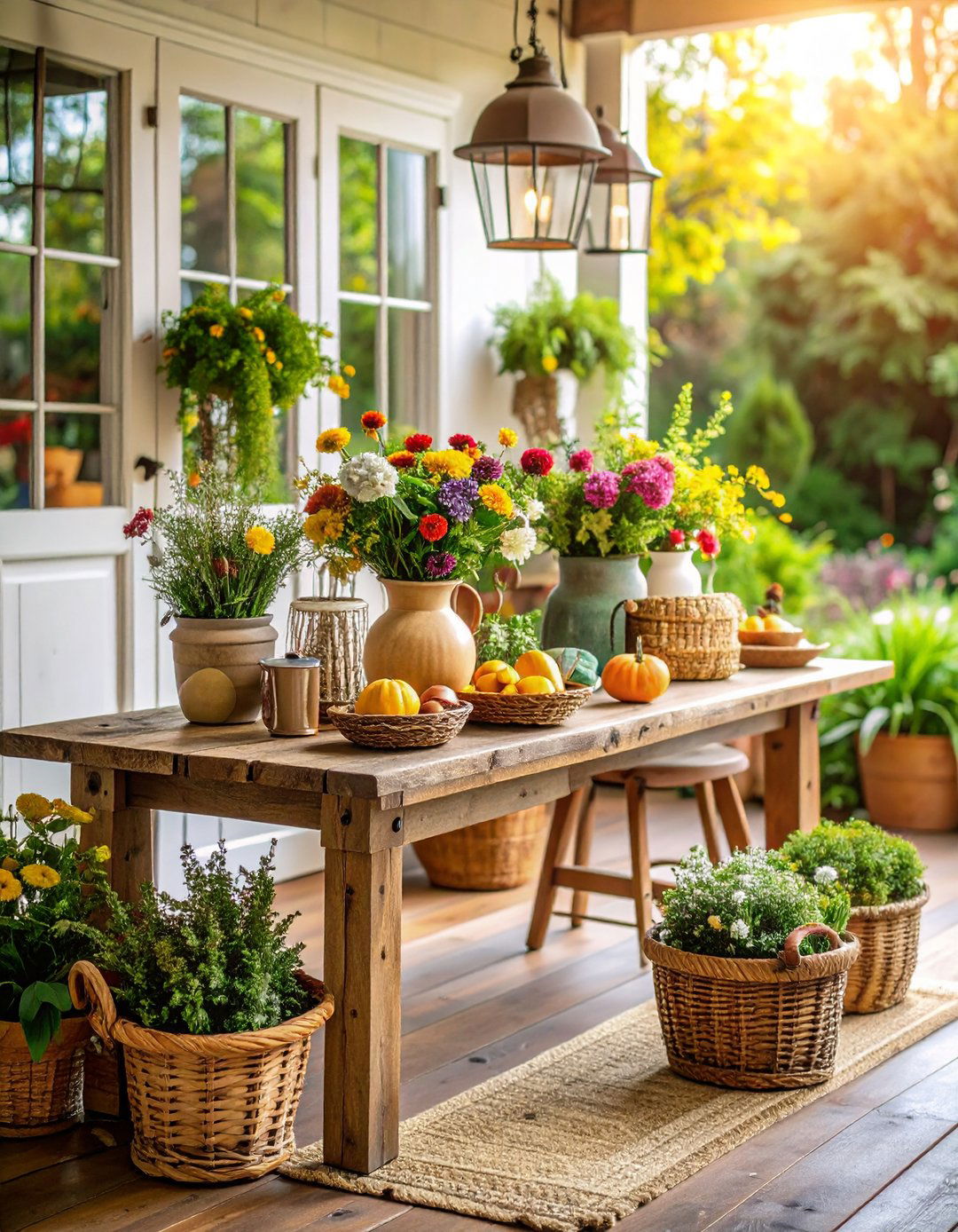 Farmhouse Rustic Entryway Table Display - 20 entryway table decor ideas