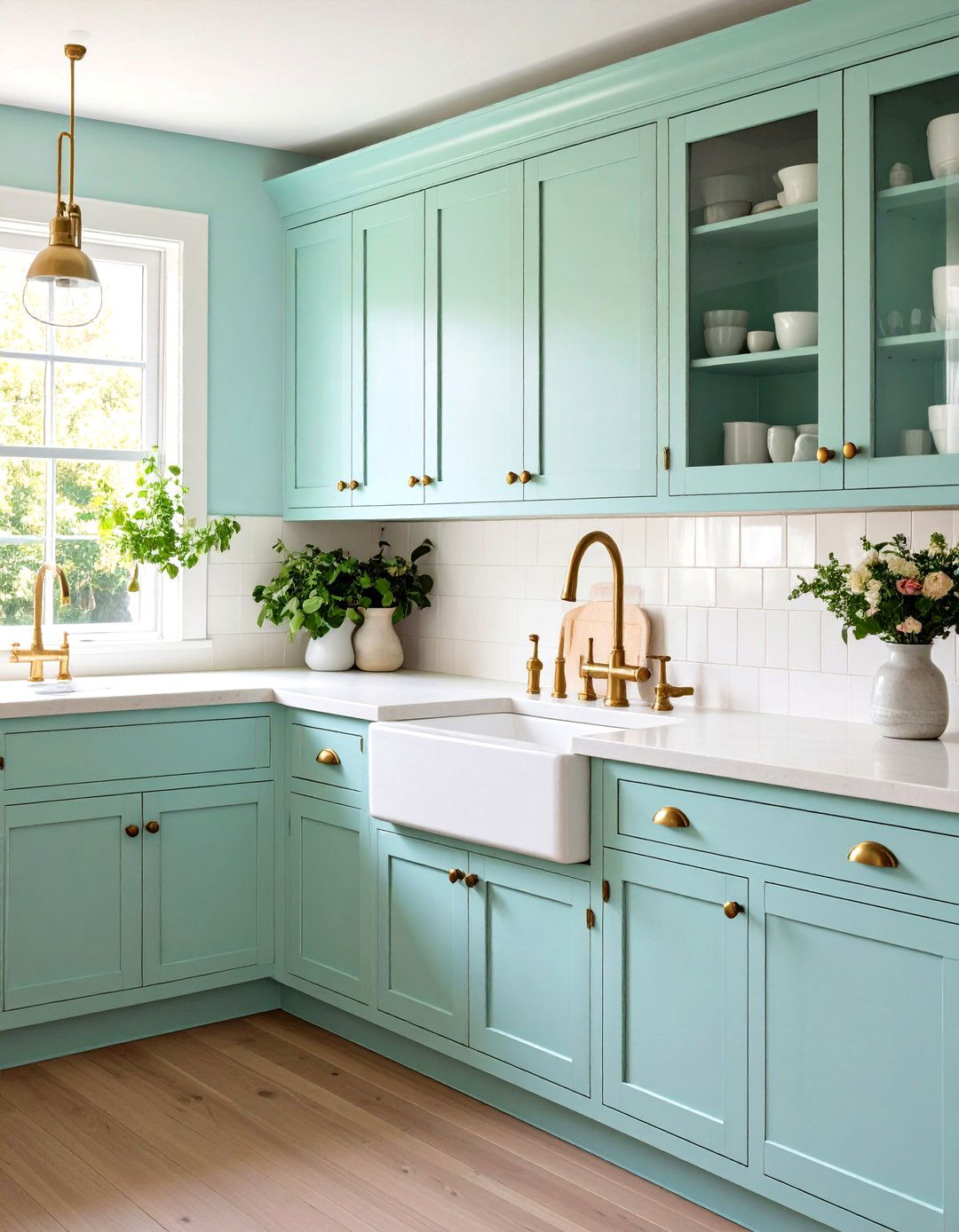 Farmhouse Sink - 20 Shabby Chic Kitchen Ideas