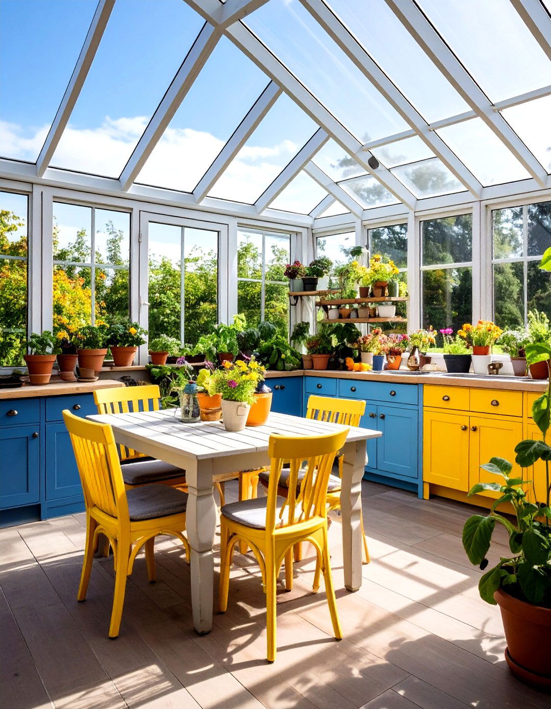 Farmhouse Solarium Kitchen Greenhouse Nook - 20 Greenhouse Kitchen Design Ideas