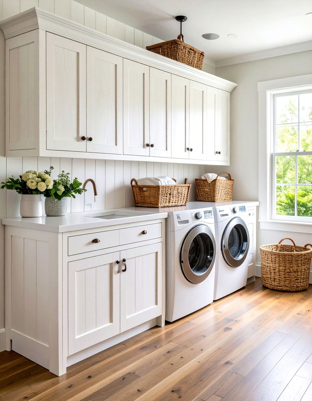 Farmhouse Style Laundry Room Cabinet Designs - 20 Laundry Room Cabinet Ideas