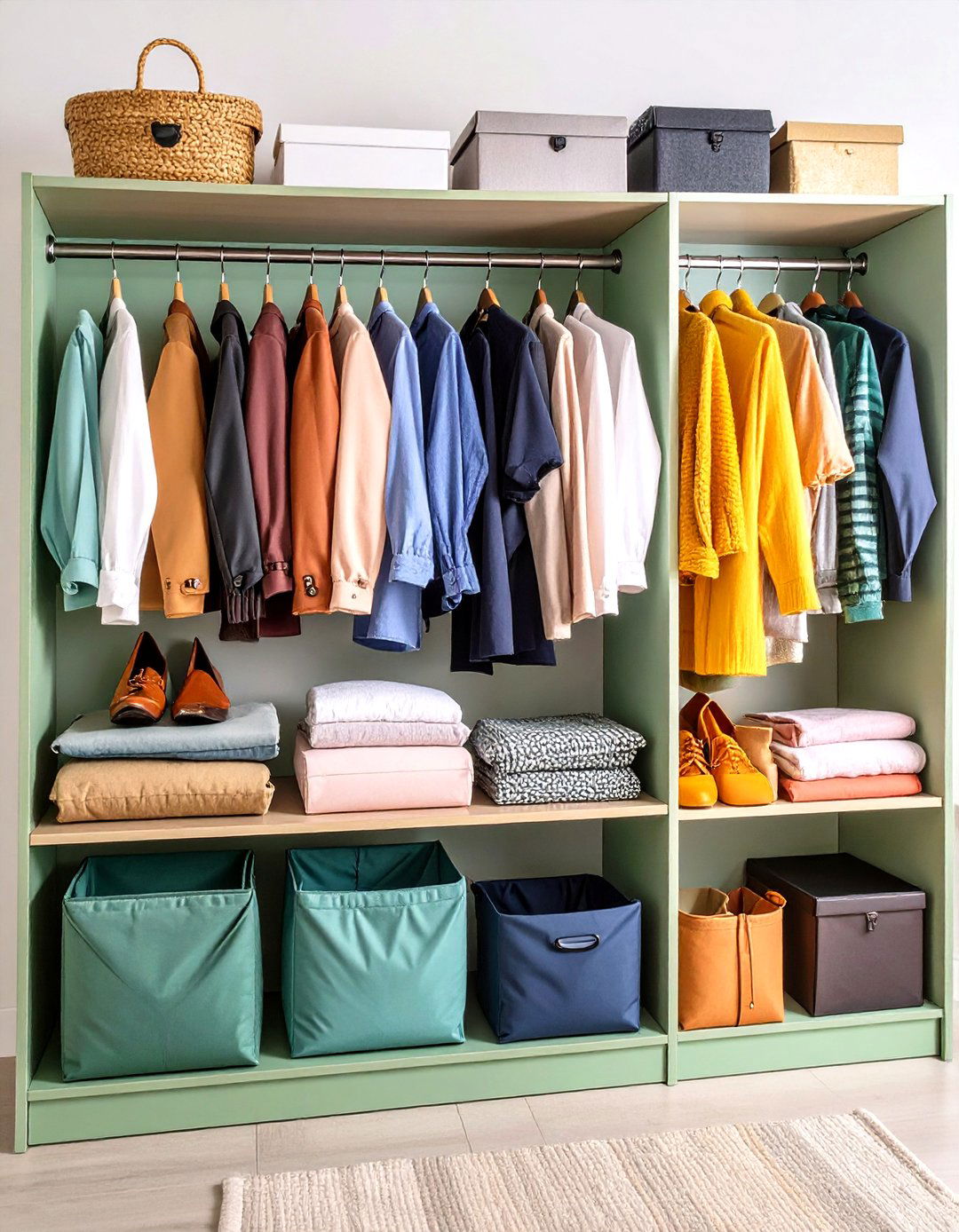 Farmhouse Style Linen Closet Organization with Natural Textures - 20 Linen Closet Organization Ideas