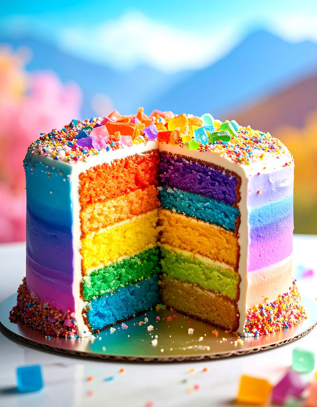 Fault Line Surprise Cake - 20 Small Wedding Cake Ideas