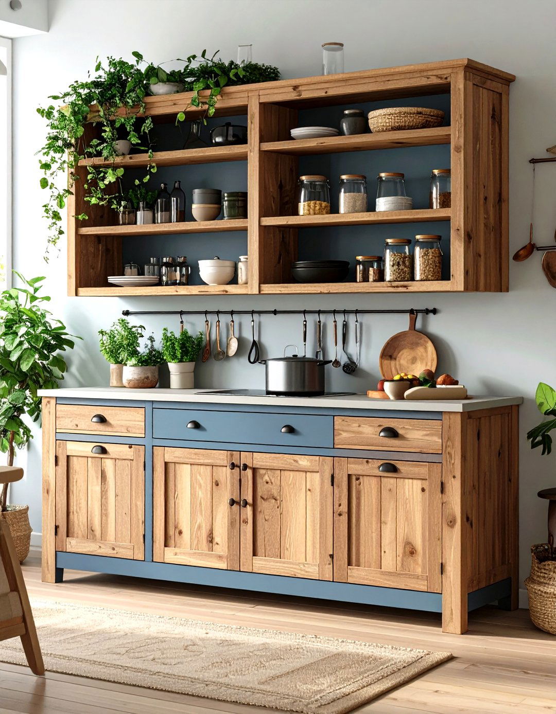 Faux Built Ins - 20 Small Galley Kitchen Ideas on a Budget