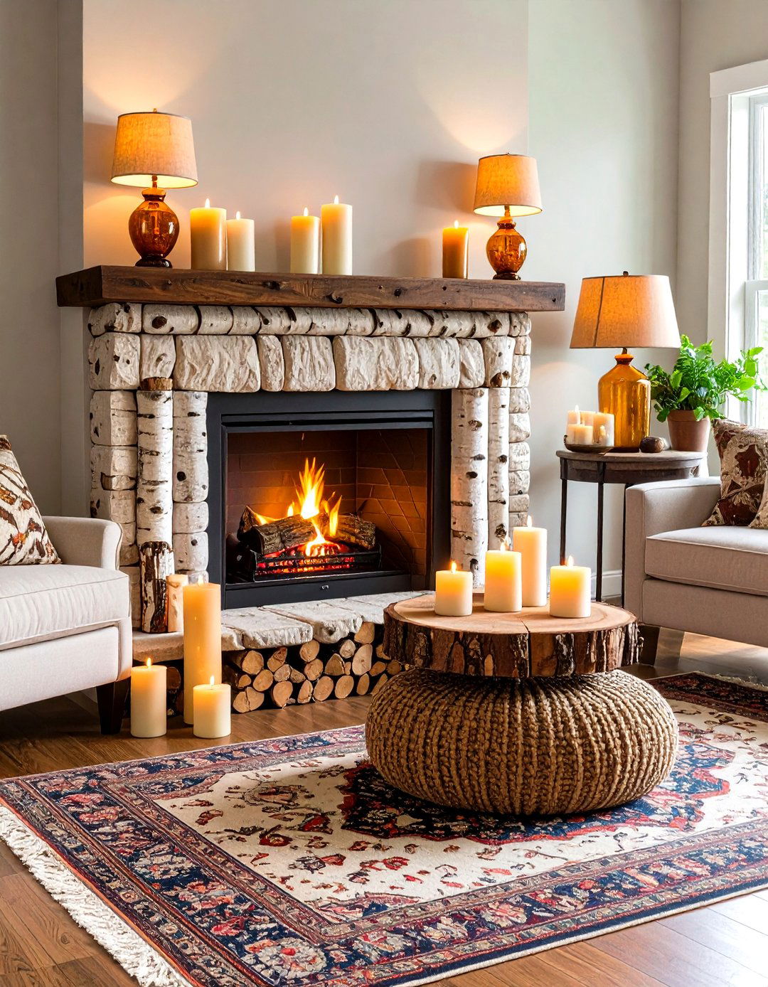 Faux Fireplace Vignette - 20 Fireplace Ideas