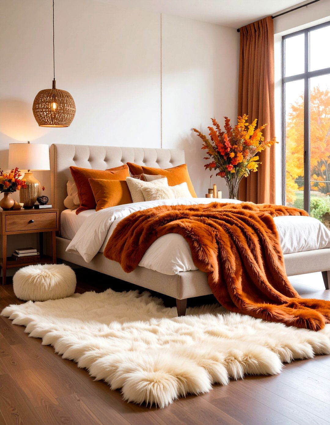 Faux Fur Textures for Fall Bedroom Decor - 20 Fall Bedroom Decor Ideas