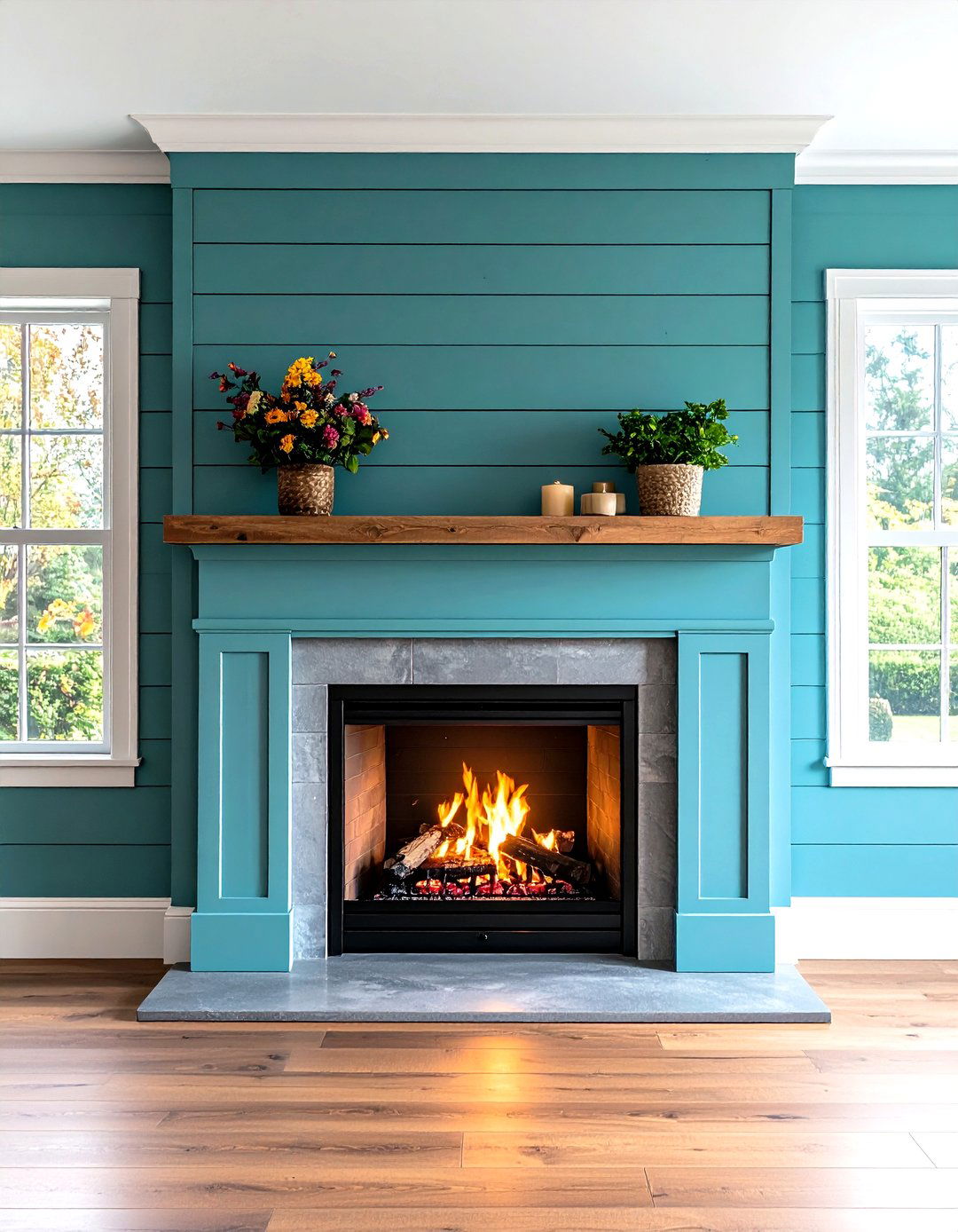 Faux Shiplap for Budget Makeover - 20 Shiplap Fireplace Ideas