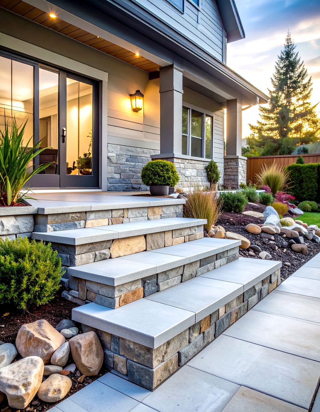 Faux Stone Panel Deck Skirting - 20 Deck Skirting Ideas